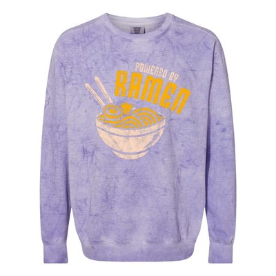 Powered By Ra Japanese Love Anime Noodles Colorblast Crewneck Sweatshirt