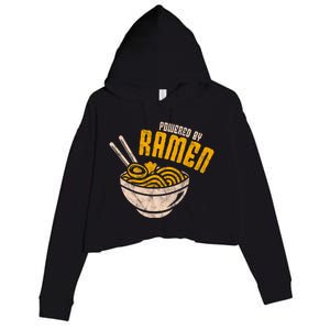 Powered By Ra Japanese Love Anime Noodles Crop Fleece Hoodie