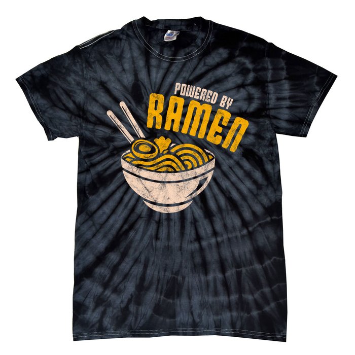 Powered By Ra Japanese Love Anime Noodles Tie-Dye T-Shirt