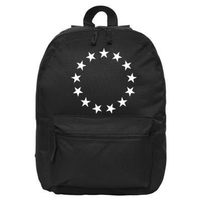 Patriotic Betsy Ross American Flag 13 Colonies 76 Stars 16 in Basic Backpack