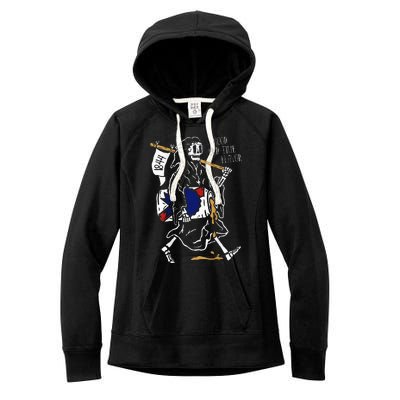 Pabst Blue Ribbon Beer And Back Good Old Reaper Women's Fleece Hoodie