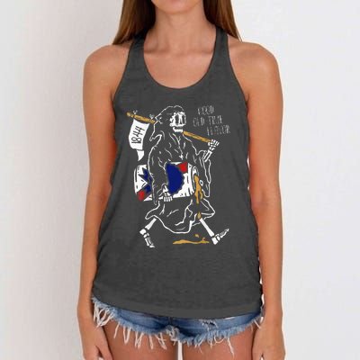 Pabst Blue Ribbon Beer And Back Good Old Reaper Women's Knotted Racerback Tank