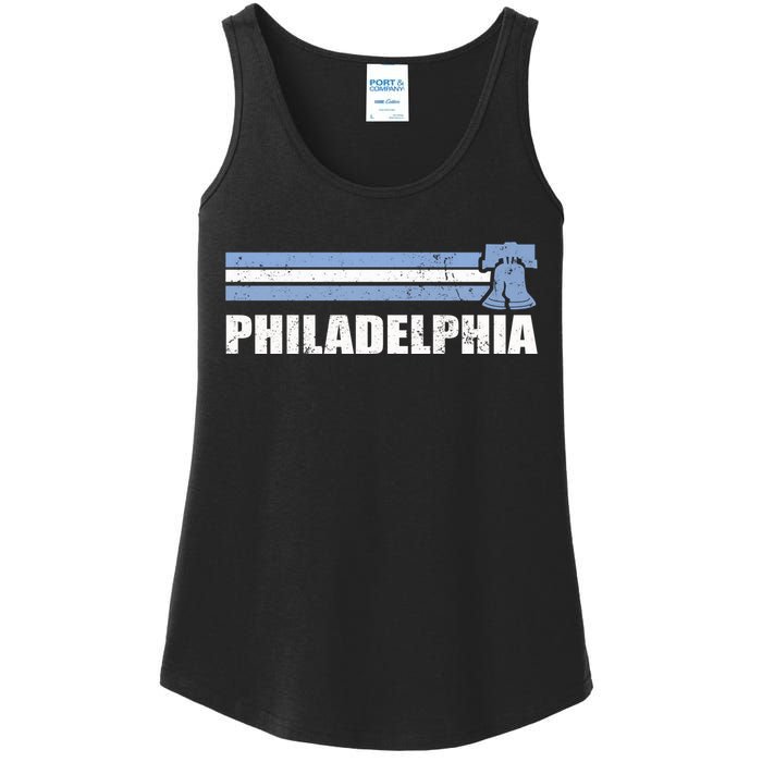 Philadelphia Baseball Retro Vintage Stripes Ladies Essential Tank