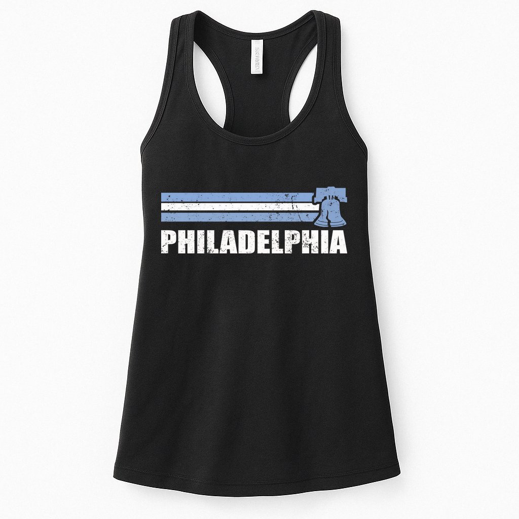 Philadelphia Baseball Retro Vintage Stripes Womens Tank Top