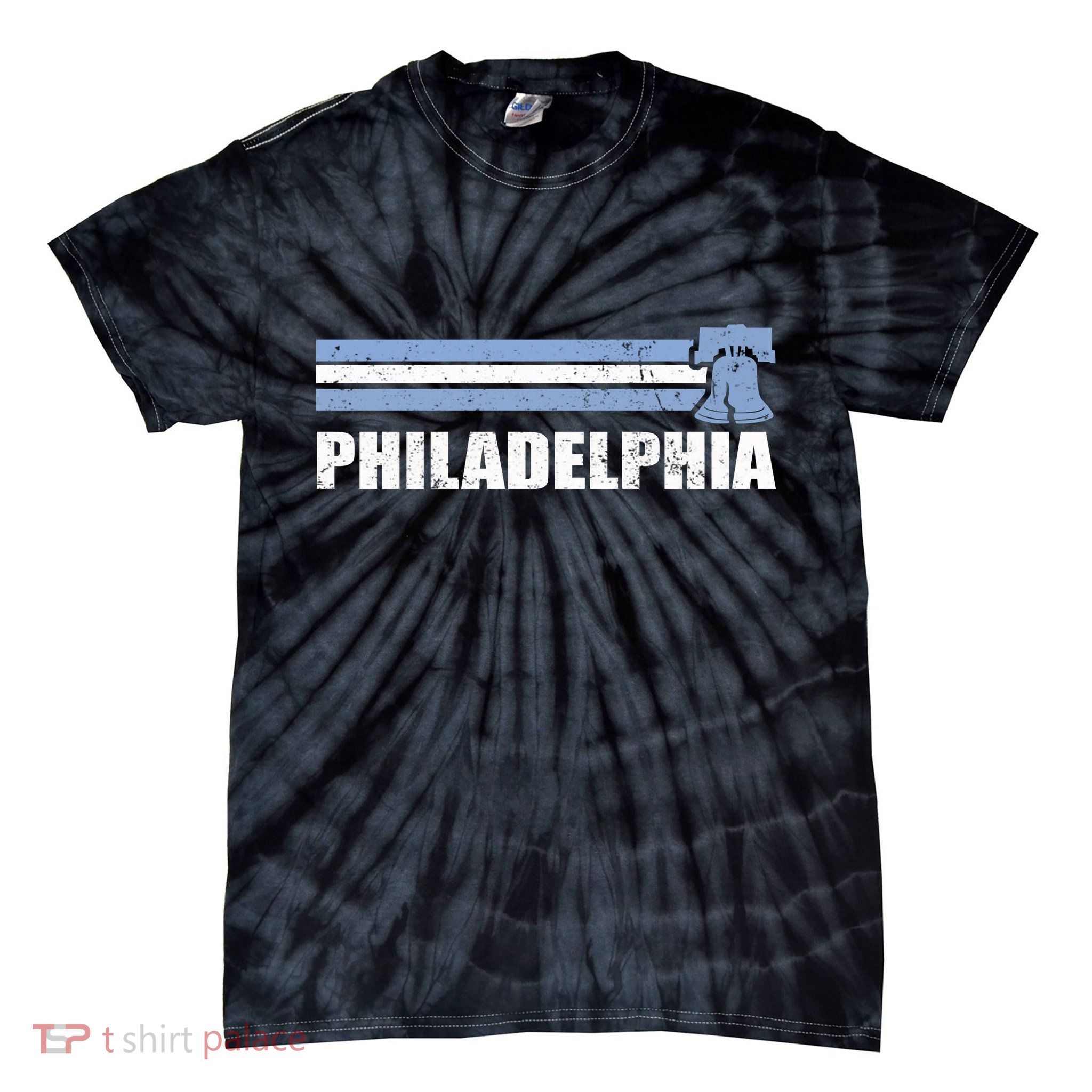 Philadelphia Baseball Retro Vintage Stripes Tie-Dye T-Shirt