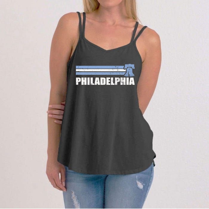 Philadelphia Baseball Retro Vintage Stripes Women's Strappy Tank