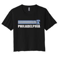 Philadelphia Baseball Retro Vintage Stripes Women's Crop Top Tee