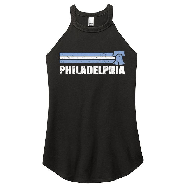 Philadelphia Baseball Retro Vintage Stripes Women's Perfect Tri Rocker Tank