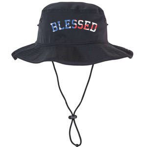 Patriotic Blessed Red White And Blue Great Gift Legacy Cool Fit Booney Bucket Hat