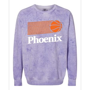 Phoenix Basketball Retro City Arizona State Bball Colorblast Crewneck Sweatshirt