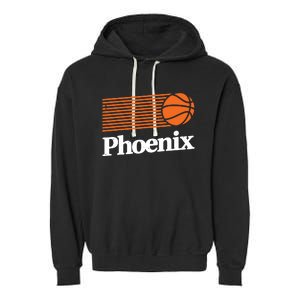 Phoenix Basketball Retro City Arizona State Bball Garment-Dyed Fleece Hoodie