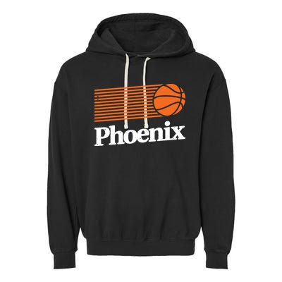 Phoenix Basketball Retro City Arizona State Bball Garment-Dyed Fleece Hoodie