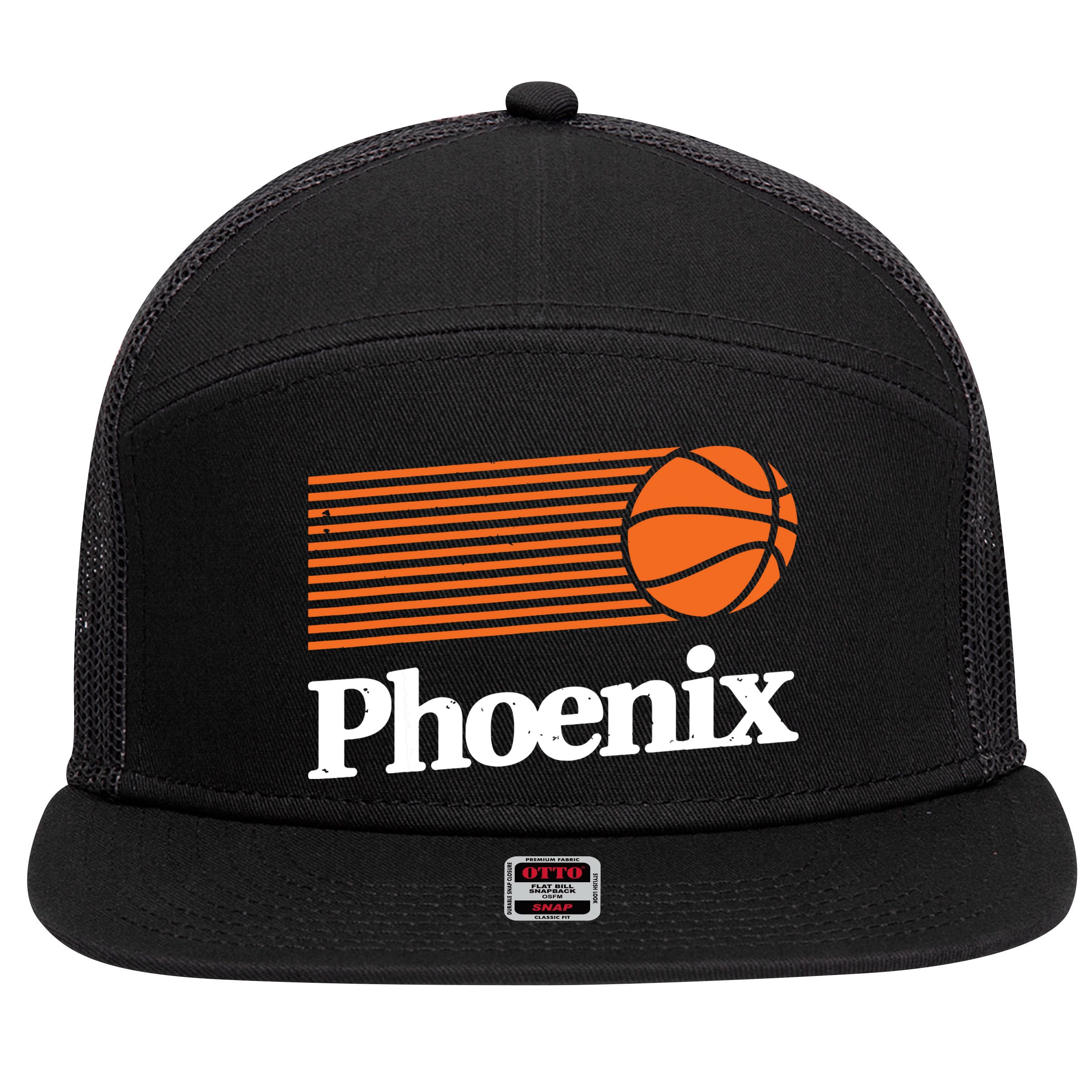Phoenix Basketball Retro City Arizona State Bball 7 Panel Mesh Trucker Snapback Hat