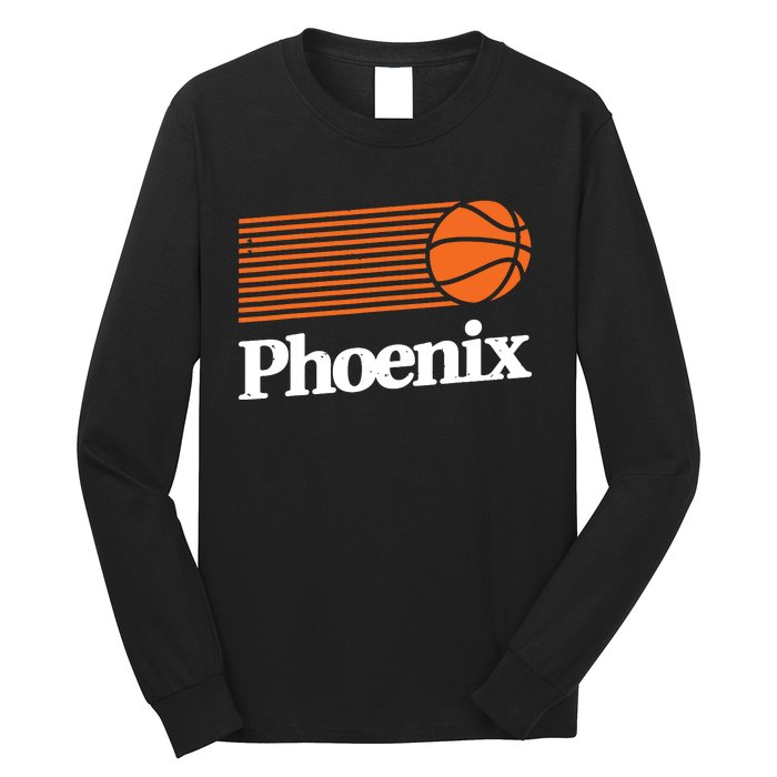 Phoenix Basketball Retro City Arizona State Bball Long Sleeve Shirt