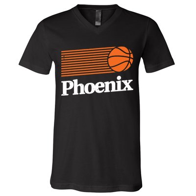 Phoenix Basketball Retro City Arizona State Bball V-Neck T-Shirt