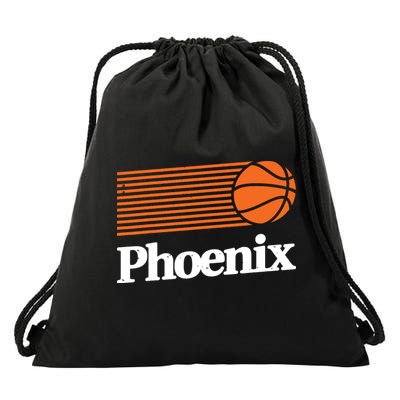 Phoenix Basketball Retro City Arizona State Bball Drawstring Bag