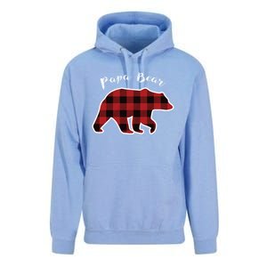 Papa Bear Red Plaid Christmas Pajama Family Dad Gift Cute Gift Unisex Surf Hoodie