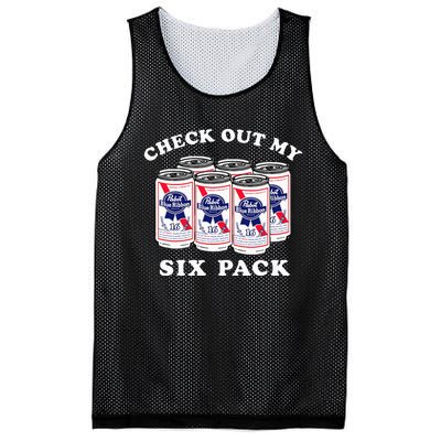 Pabst Blue Ribbon Beer Cans Check Out My Six Pack Mesh Reversible Basketball Jersey Tank