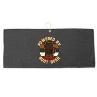 Powered By Root Beer Large Microfiber Waffle Golf Towel