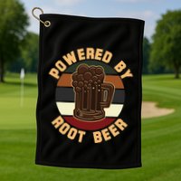 Powered By Root Beer Golf Towel