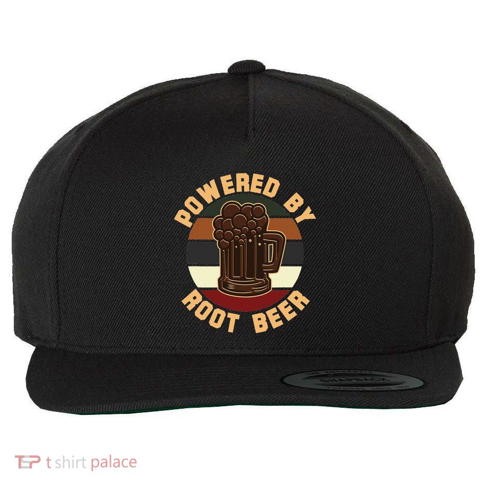 Powered By Root Beer Wool Snapback Cap