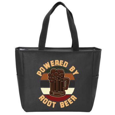 Powered By Root Beer Zip Tote Bag