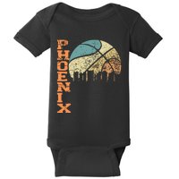 Phoenix Basketball Retro Vintage Sunset Arizona State Baby Bodysuit