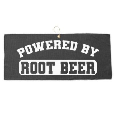 Powered By Root Beer Large Microfiber Waffle Golf Towel