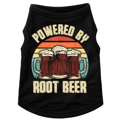 Powered By Root Beer Soda Drink Funny Root Beer Retro Doggie Tank