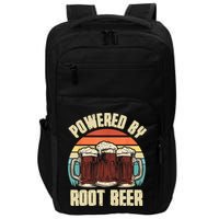 Powered By Root Beer Soda Drink Funny Root Beer Retro Impact Tech Backpack