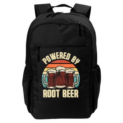 Powered By Root Beer Soda Drink Funny Root Beer Retro Backpack