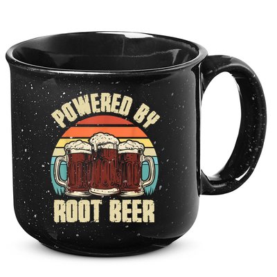 Powered By Root Beer Soda Drink Funny Root Beer Retro 15oz Campfire Ceramic Mug