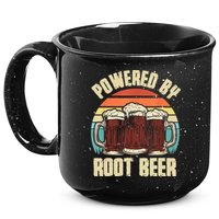 Powered By Root Beer Soda Drink Funny Root Beer Retro 15oz Campfire Ceramic Mug