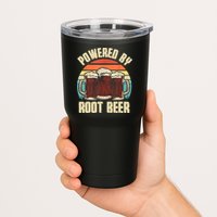 Powered By Root Beer Soda Drink Funny Root Beer Retro Tumbler