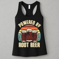 Powered By Root Beer Soda Drink Funny Root Beer Retro Womens Tank Top