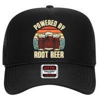 Powered By Root Beer Soda Drink Funny Root Beer Retro Hat