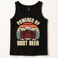 Powered By Root Beer Soda Drink Funny Root Beer Retro Tank Top