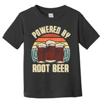 Powered By Root Beer Soda Drink Funny Root Beer Retro Toddler T-Shirt