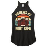 Powered By Root Beer Soda Drink Funny Root Beer Retro Women's Perfect Tri Rocker Tank
