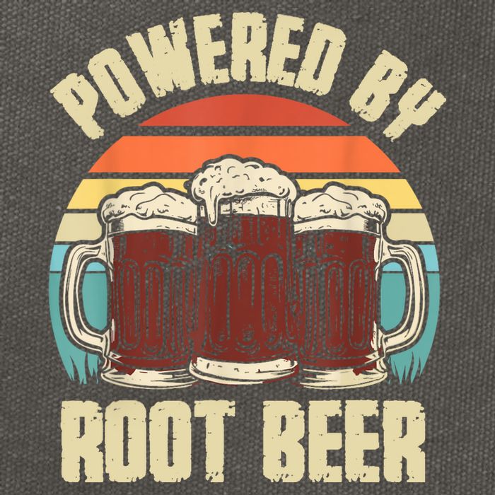 Powered By Root Beer Soda Drink Funny Root Beer Retro Cotton Canvas Backpack