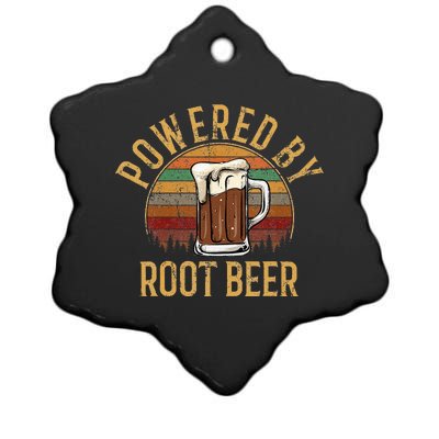 Powered By Root Beer Root Beer Ceramic Star Ornament