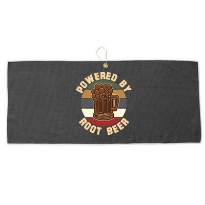 Powered By Root Beer Large Microfiber Waffle Golf Towel