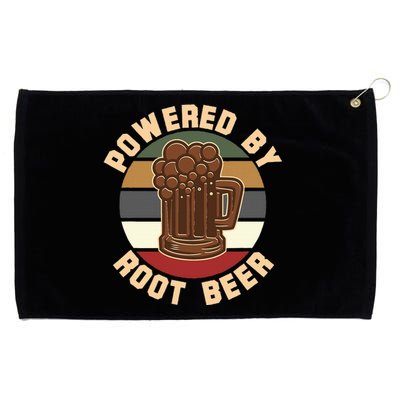 Powered By Root Beer Grommeted Golf Towel