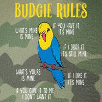 Parakeet Budgie Rules Bird Budgerigar Legacy Tie Dye Trucker Hat