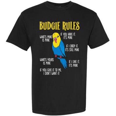Parakeet Budgie Rules Bird Budgerigar Garment-Dyed Heavyweight T-Shirt