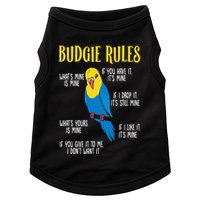 Parakeet Budgie Rules Bird Budgerigar Doggie Tank