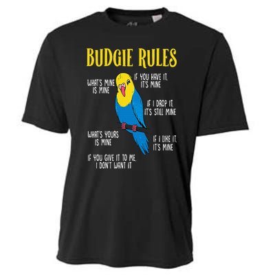 Parakeet Budgie Rules Bird Budgerigar Cooling Performance Crew T-Shirt