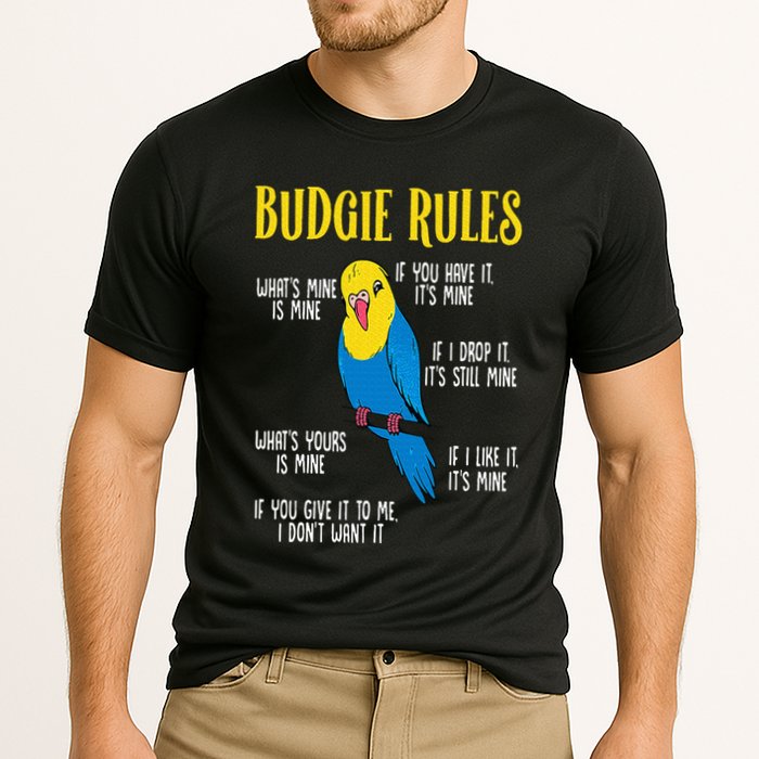 Parakeet Budgie Rules Bird Budgerigar Performance Shirt