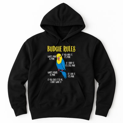 Parakeet Budgie Rules Bird Budgerigar Hoodie