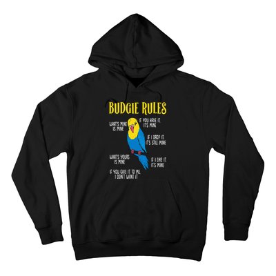 Parakeet Budgie Rules Bird Budgerigar Hoodie